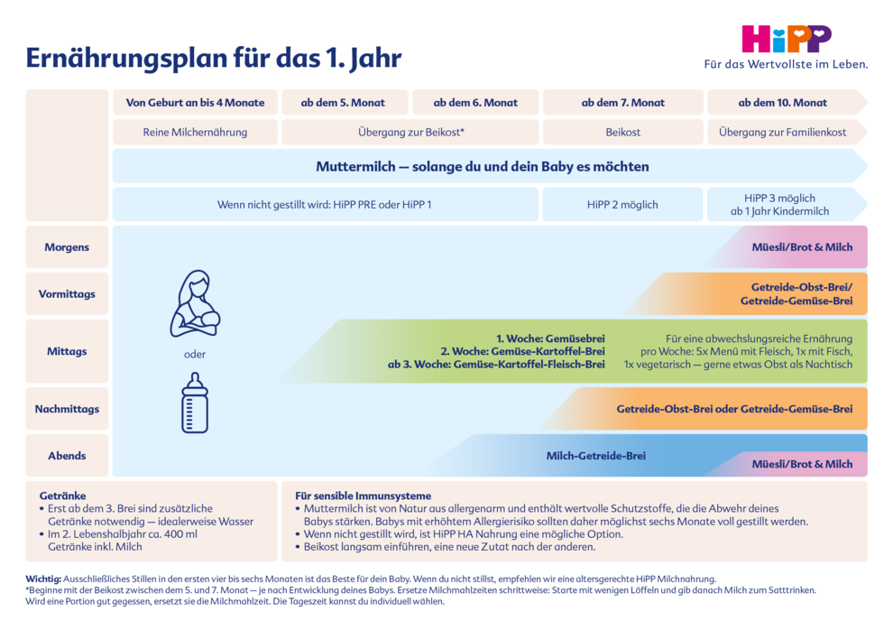 HiPP Ernährungsplan